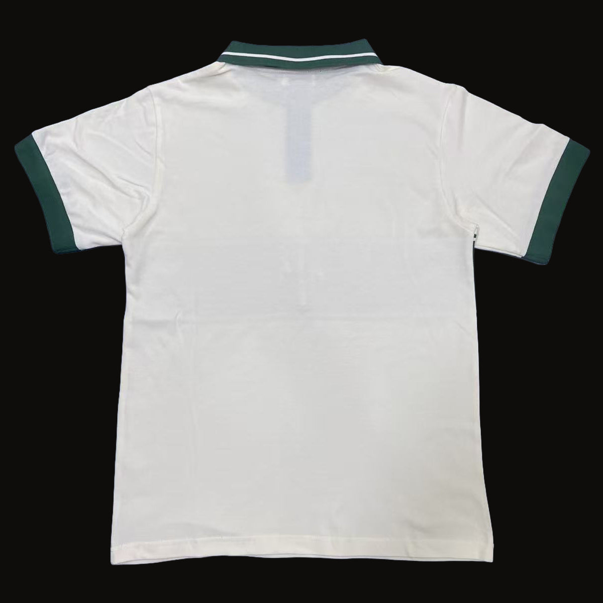Green & Cream Striped Polo